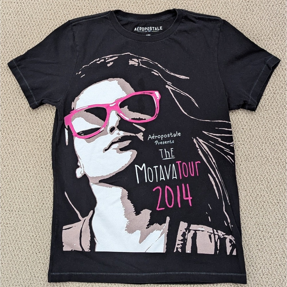 Bethany Mota Aeropostale Tshirt MotavaTour 2014 Stay Beautiful Single Stitch MED